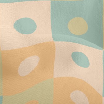 Contrasting Polka Dot Plaid Lightweight Performance Linen