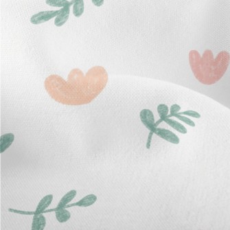 Hand Drawn Colored Tulips Lightweight Performance Linen