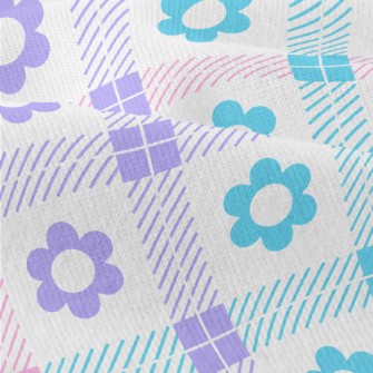 Colorful Floral Plaid Modern Jersey