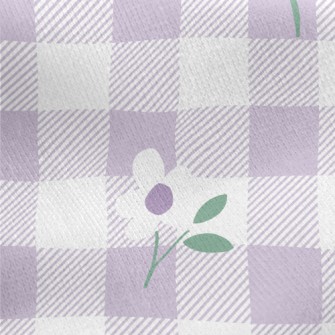 Monotone Floral Lattice Jersey Backed Fleece