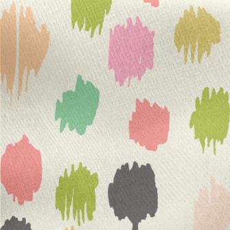 Irregular Dots With Colorful E Jersey Backed Fleece