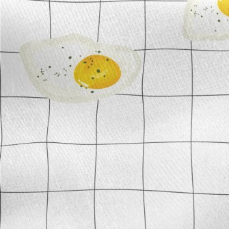 Delicious Poached Eggs On Whit Jersey Backed Fleece