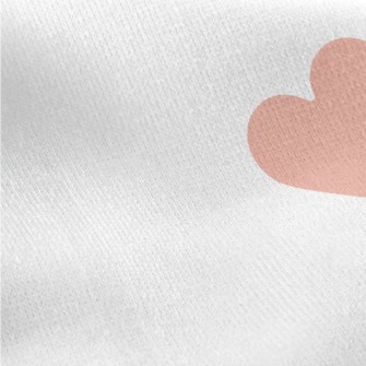 Brightly Colored Love Heart Jersey Backed Fleece