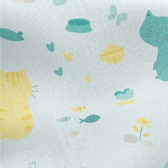 Cute Ordinary Kitten Jersey Backed Fleece