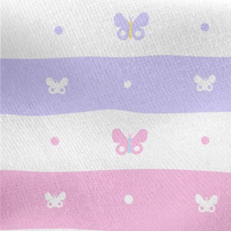 Brightly Colored Butterflies Jersey Backed Fleece