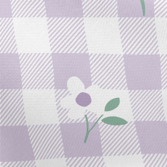 Monotone Floral Lattice Pongee