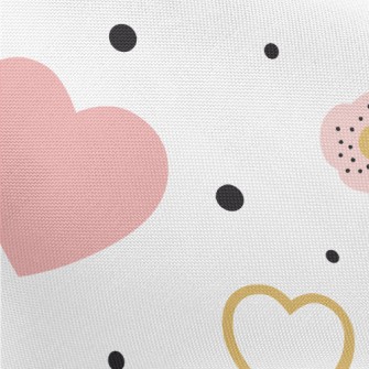 Pink And Golden Hearts And Flo Pongee