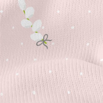 White Beautiful Flowers Stretch Jersey