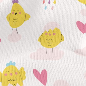 Colorful Hen And Clouds Stretch Jersey