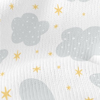 Dotted Clouds And Shining Star Stretch Jersey
