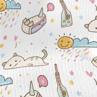 Cute Lazy Cat Stretch Jersey