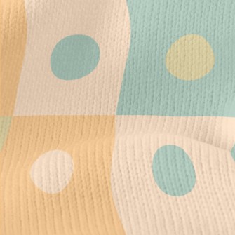 Contrasting Polka Dot Plaid Stretch Jersey