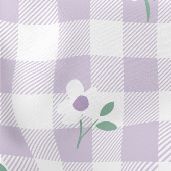 Monotone Floral Lattice Lightweight Cotton Poplin