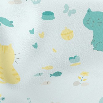 Cute Ordinary Kitten Lightweight Cotton Poplin