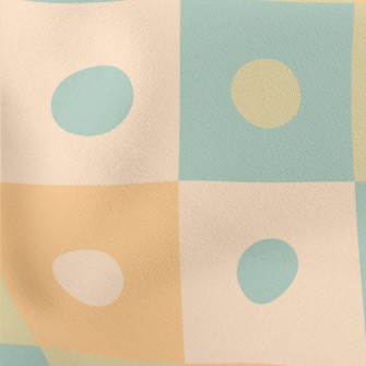 Contrasting Polka Dot Plaid Lightweight Cotton Poplin