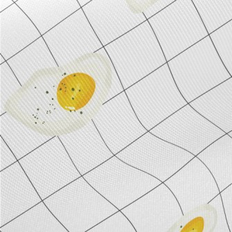 Delicious Poached Eggs On Whit Midweight Cotton Poplin