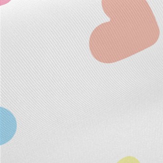 Brightly Colored Love Heart Midweight Cotton Poplin