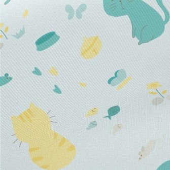 Cute Ordinary Kitten Midweight Cotton Poplin