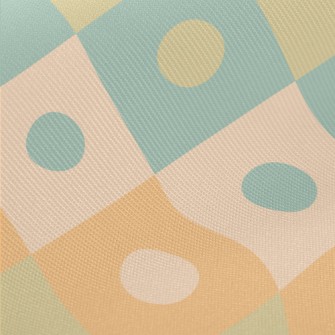 Contrasting Polka Dot Plaid Midweight Cotton Poplin
