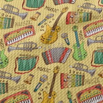 Colorful And Beautiful Musical Birdseye Piqué