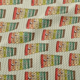 Cute Colorful Xylophone Birdseye Piqué