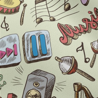 Happy Music Instruments Chiffon