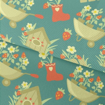 Fence Countryside Flowers Waterproof Oxford