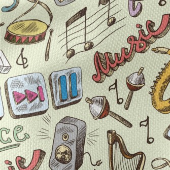 Happy Music Instruments Waterproof Canvas