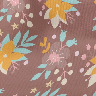 Bright Flowers And Grass Terry