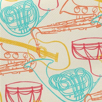 Drums, Guitar, Loudspeaker Twill