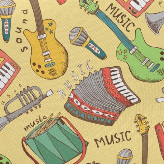 Colorful And Beautiful Musical Twill
