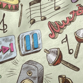 Happy Music Instruments Minky
