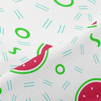 Geometric Slices Of Watermelon Piqué