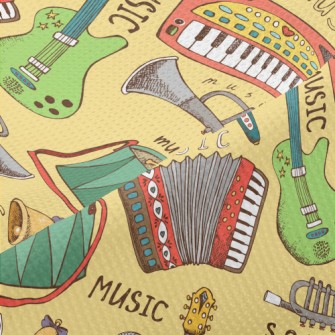 Colorful And Beautiful Musical Piqué