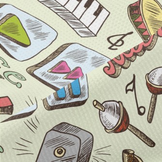 Happy Music Instruments Piqué