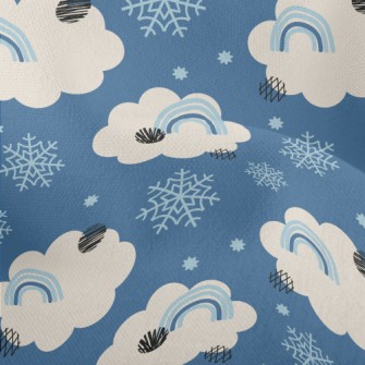 Snowflakes, Clouds, Rainbow Lightweight Performance Linen