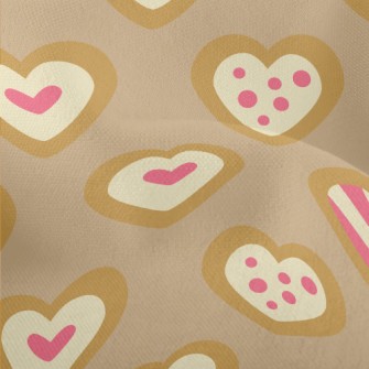 Heart Shaped Cookies Lightweight Performance Linen