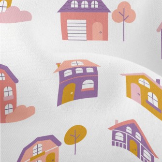 Fantasy Fairy Tale House Lightweight Performance Linen