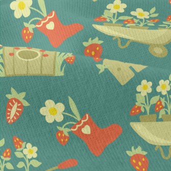 Fence Countryside Flowers Modern Jersey