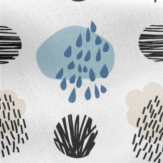 Artistic Geometric Figures Jersey Backed Fleece