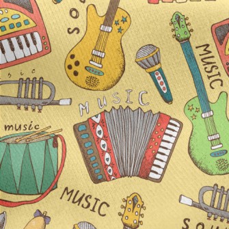 Colorful And Beautiful Musical Jersey Backed Fleece