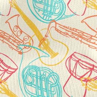 Drums, Guitar, Loudspeaker Stretch Jersey