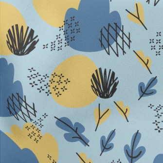 Line Color Block Flowers And P Lightweight Cotton Poplin