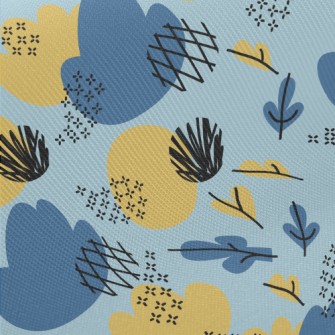 Line Color Block Flowers And P Midweight Cotton Poplin