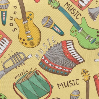 Colorful And Beautiful Musical Midweight Cotton Poplin