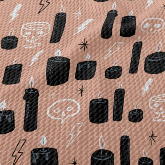 Halloween Black Candle Birdseye Piqué