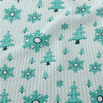 Falling Snowflakes Christmas T Birdseye Piqué