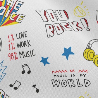 I Love Rock Music Chiffon