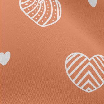 Cute Line Love Heart Chiffon