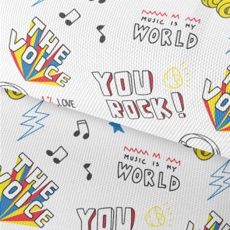 I Love Rock Music Waterproof Oxford